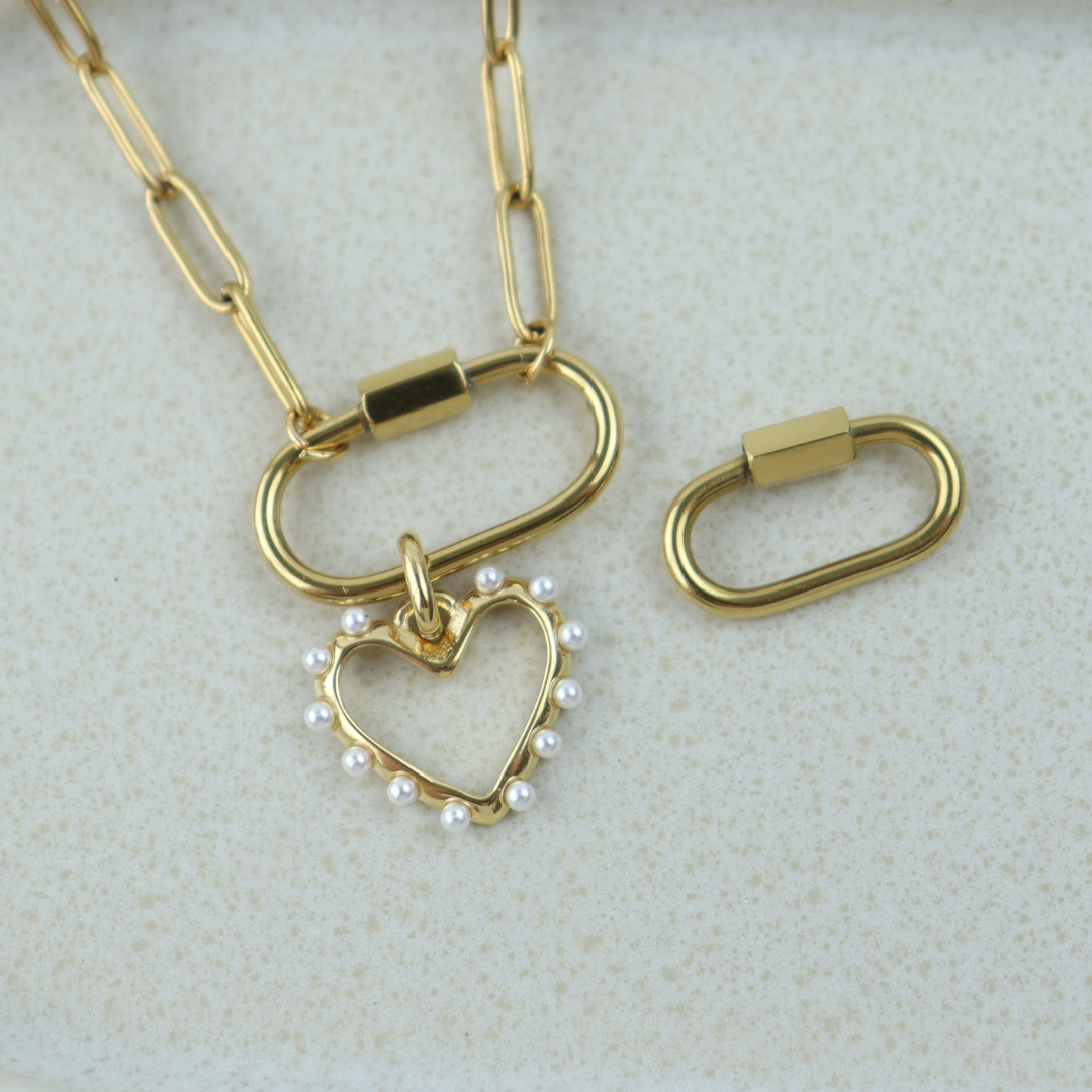 Pearly Heart Charm