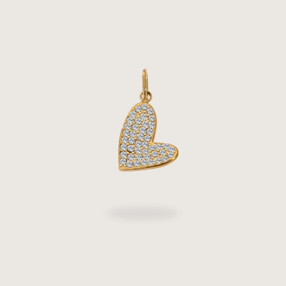 Glitter Heart Charm