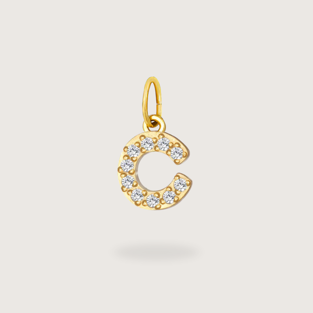 Glitter Letter Charm