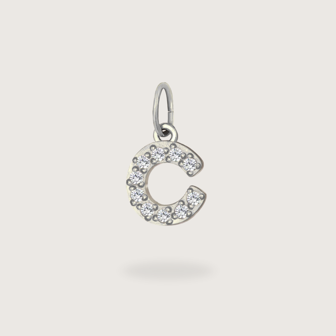 Glitter Letter Charm