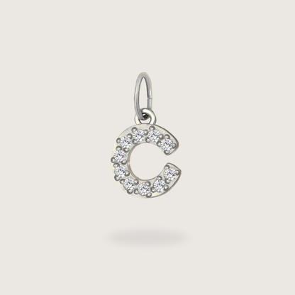 Glitter Letter Charm
