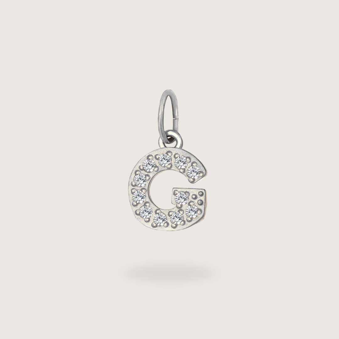 Glitter Letter Charm