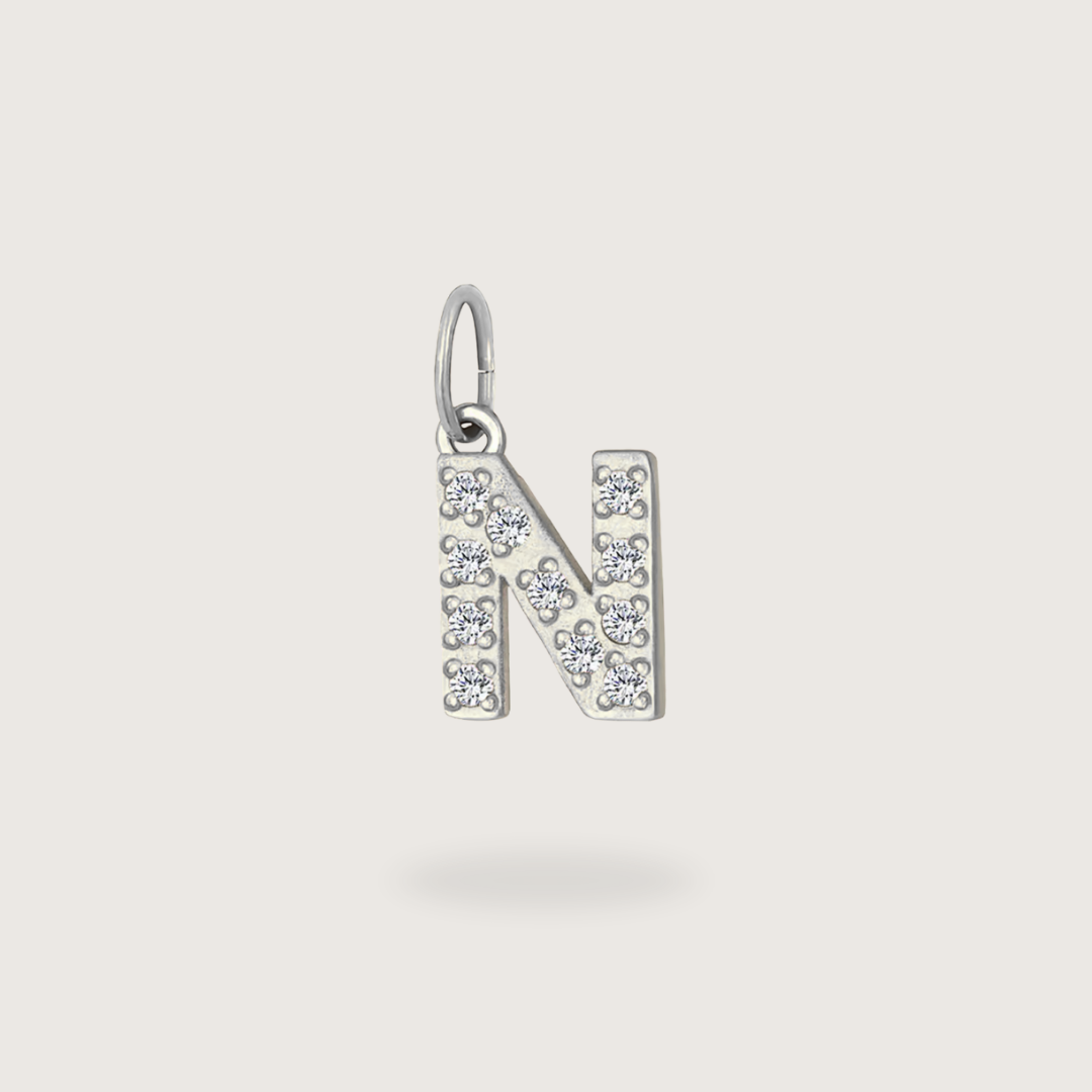 Glitter Letter Charm