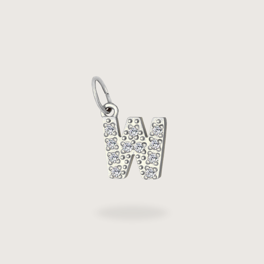 Glitter Letter Charm