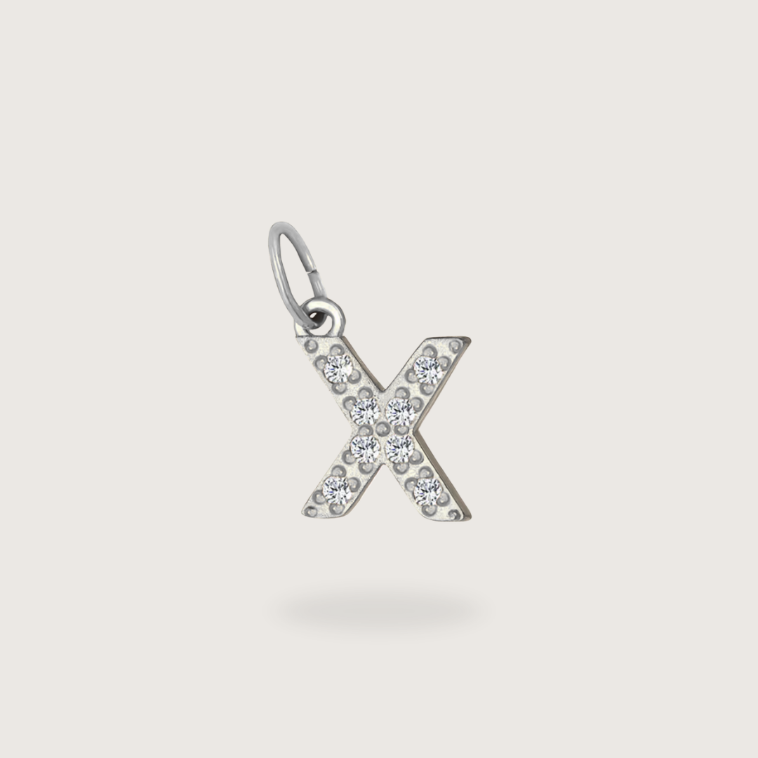 Glitter Letter Charm