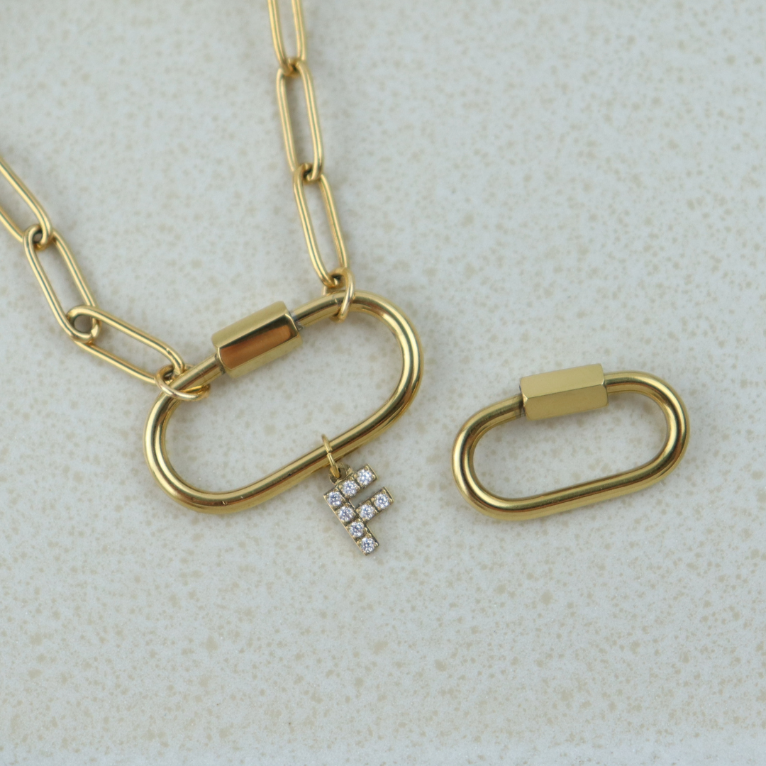 Glitter Letter Charm